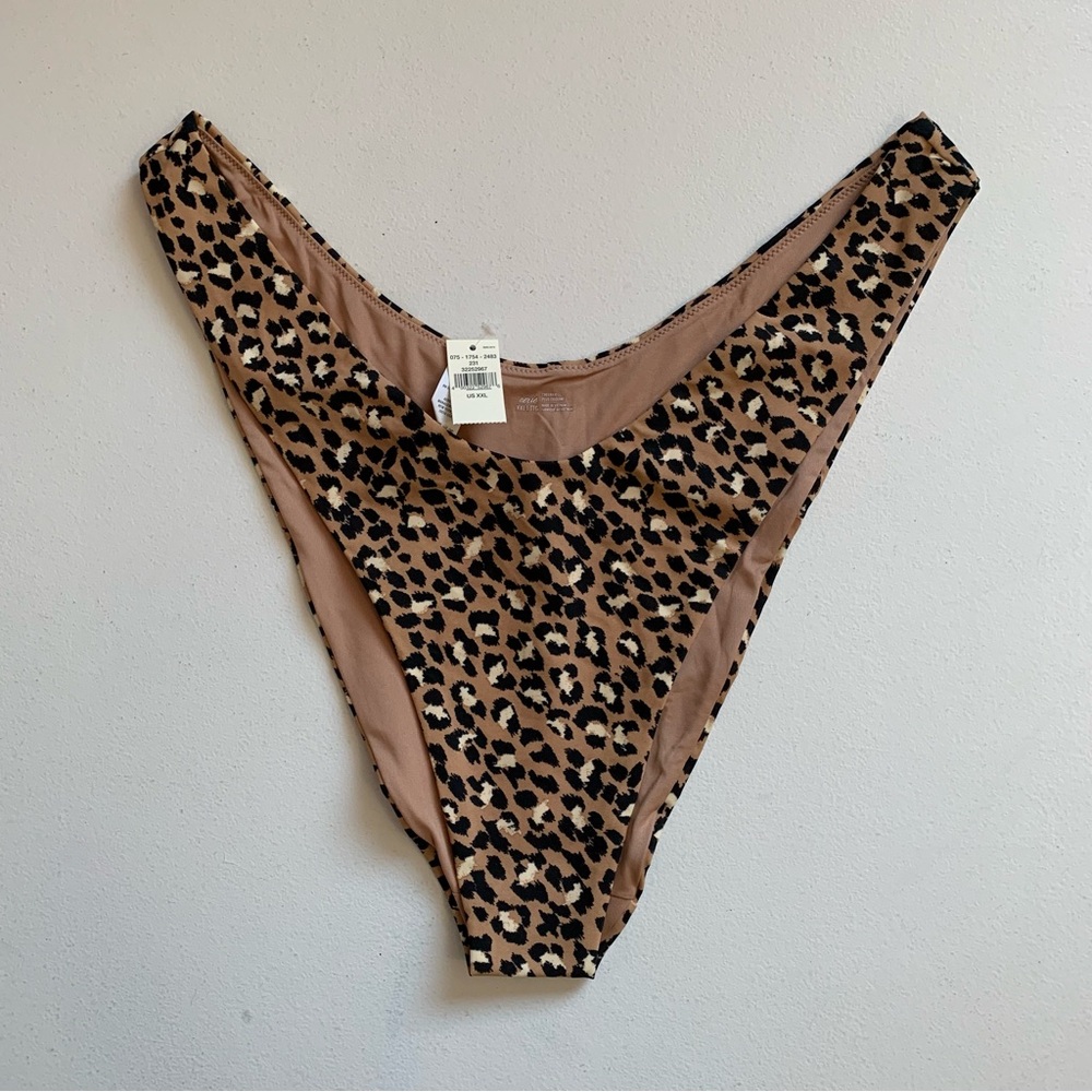 Aerie Cheetah Print Cheekier Bikini Bottom Animal Print Size XXL NWT